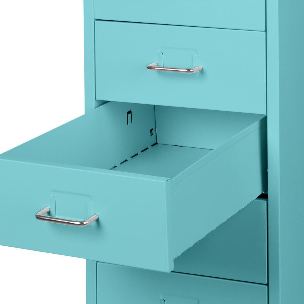 Filing Cabinet Storage Cabinets Steel Metal Home Office Organise 6 Drawer Blue Deals499