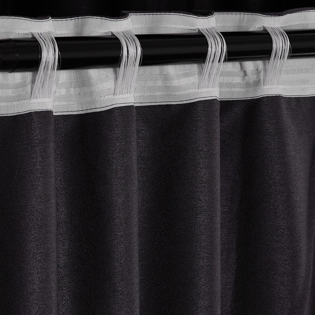 2X Blockout Curtains Curtain Blackout Bedroom 132cm x 213cm Dark Grey Deals499