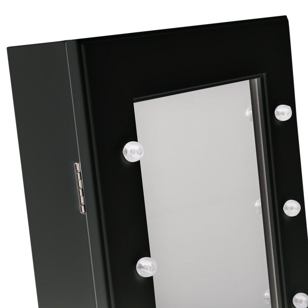 Levede Mirror Jewellery Cabinet Two Doors Makeup Storage Jewelry Organiser Box Deals499