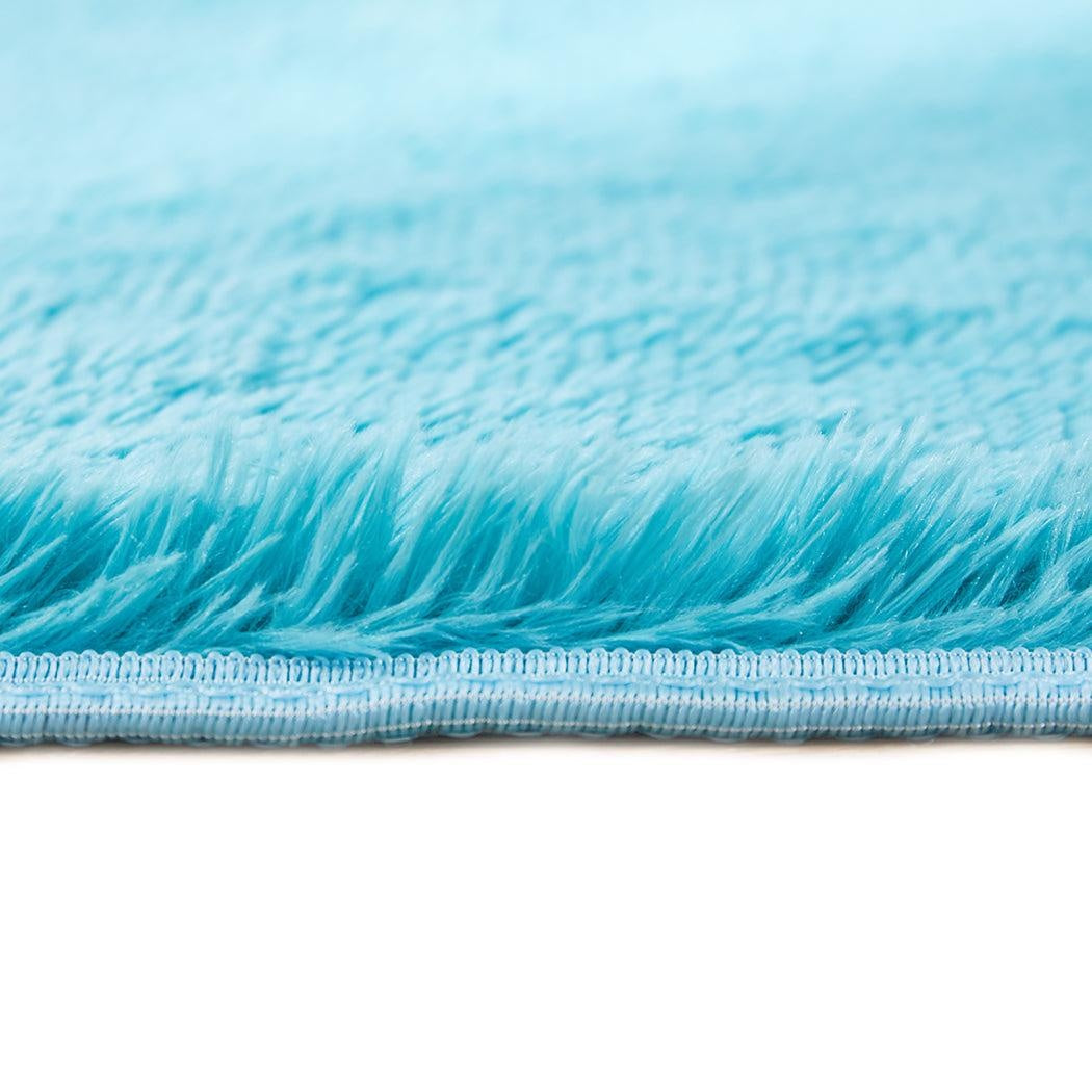 Designer Soft Shag Shaggy Floor Confetti Rug Carpet Home Decor 80x120cm Blue Deals499