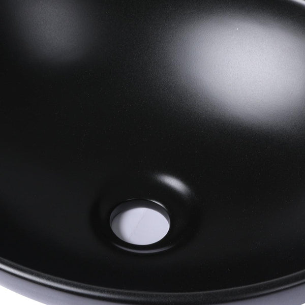 Wash Basin Oval Ceramic Hand Bowl Bathroom Sink Vanity Above Counter Matte Black Deals499