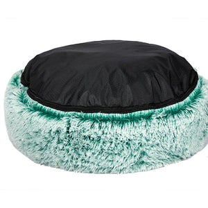 Pet Bed Cat Dog Donut Nest Calming Mat Soft Plush Kennel Teal M Deals499