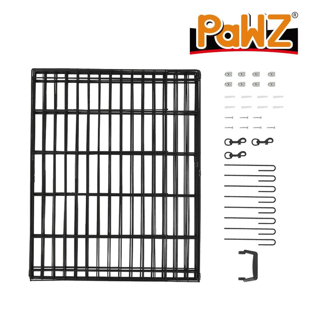 PaWz Pet Dog Playpen Puppy Exercise 8 Panel Fence Black Extension No Door 30" Deals499