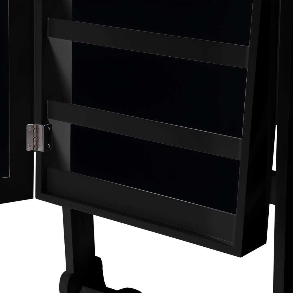 Levede Dual Use Mirrored Jewellery Dressing Cabinet in Black Colour Deals499