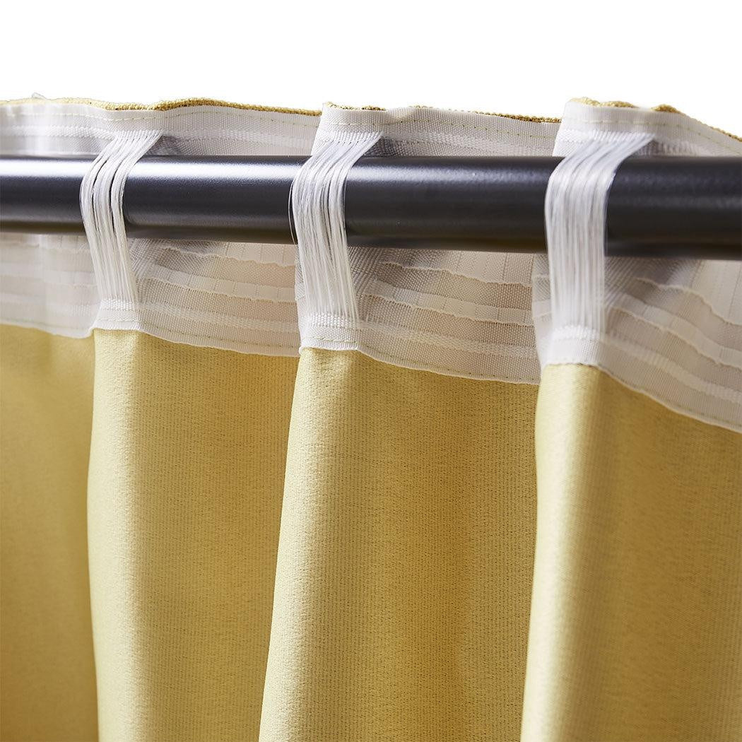 2X Blockout Curtains Curtain Living Room Window Mustard 240CM x 230CM Deals499