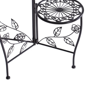 2X Wrought Iron Outdoor Indoor Flower Pots Plant Stand Garden Metal Corner Shelf Deals499