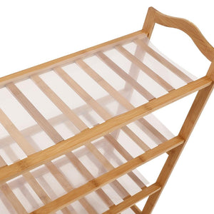 Levede Bamboo Shoe Rack Storage Wooden Organizer Shelf Stand 6 Tiers Layers 70cm Deals499