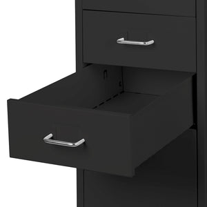 5 Drawers Portable Cabinet Rack Storage Steel Stackable Organiser Stand Black Deals499