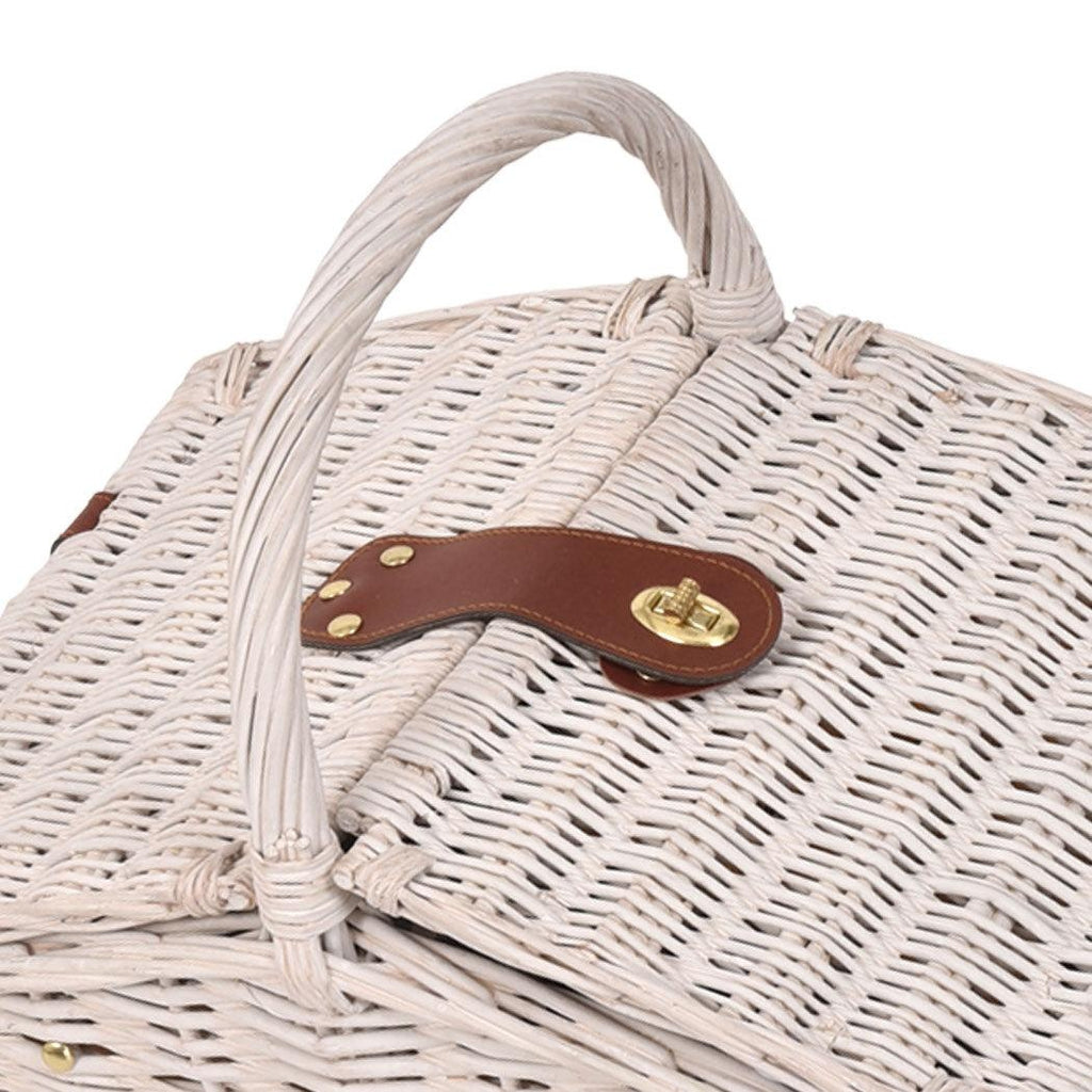 2 Person Picnic Basket Baskets Set Outdoor Blanket Deluxe Wicker Gift Storage Deals499