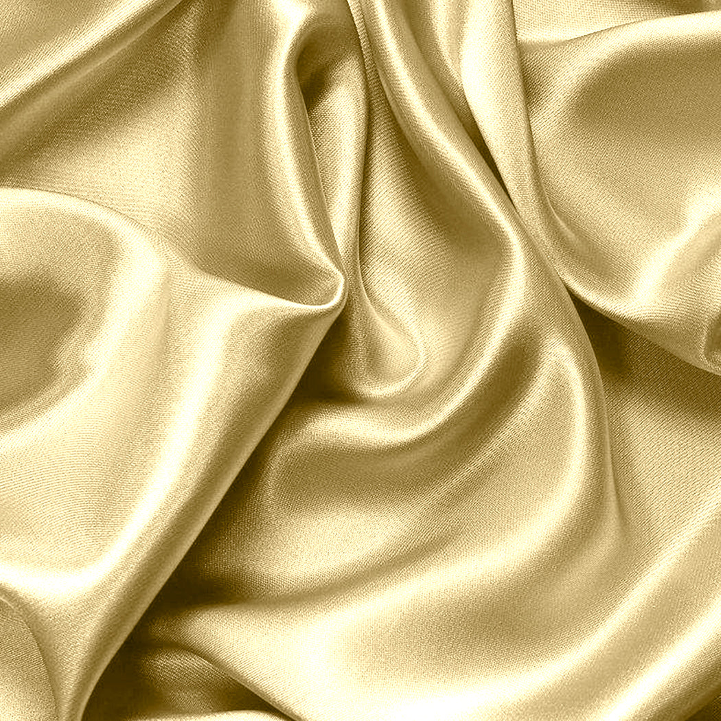 DreamZ Silk Satin Quilt Duvet Cover Set in Single Size in Ivory Colour Deals499