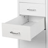 5 Drawers Portable Cabinet Rack Storage Steel Stackable Organiser Stand White Deals499