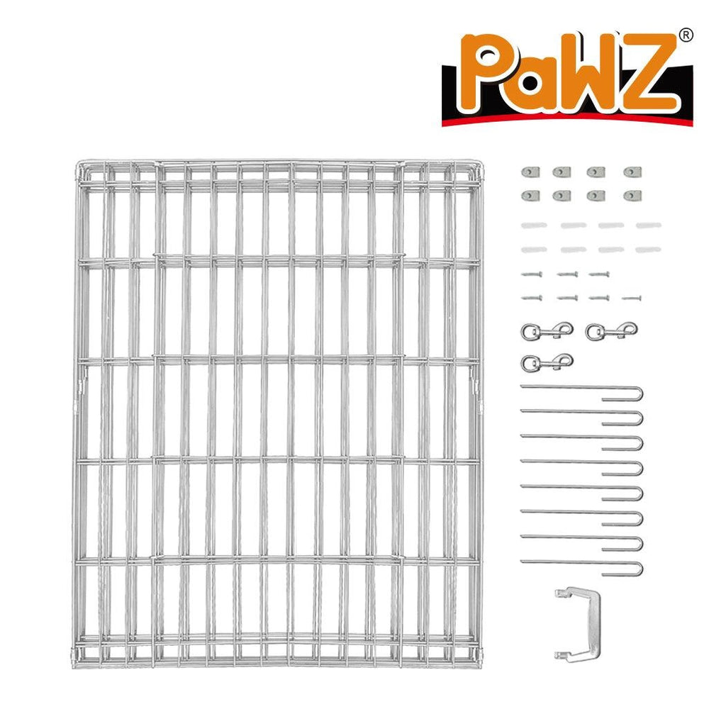 PaWz Pet Dog Playpen Puppy Exercise 8 Panel Fence Silver Extension No Door 42" Deals499
