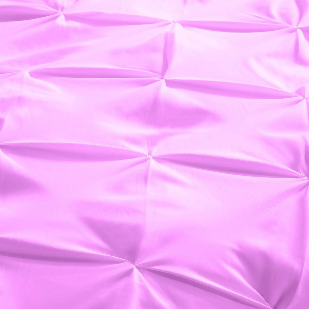 DreamZ Diamond Pintuck Duvet Cover and Pillow Case Set in UK Size in Plum Colour Deals499