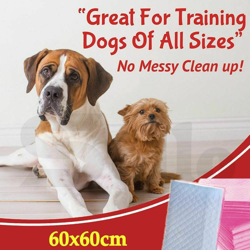 PaWz 100pcs 60x60cm Puppy Pet Dog Indoor Cat Toilet Training Pads Absorbent Pink Deals499