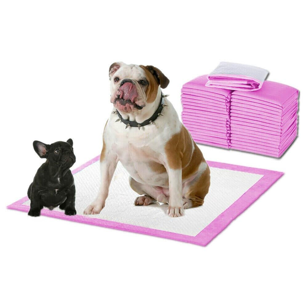 PaWz 100pcs 60x60cm Puppy Pet Dog Indoor Cat Toilet Training Pads Absorbent Pink Deals499