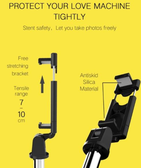 Bluetooth Selfie Stick Tripod Extendable Stick Phone Tripod With Detachable Remote Holder Deals499