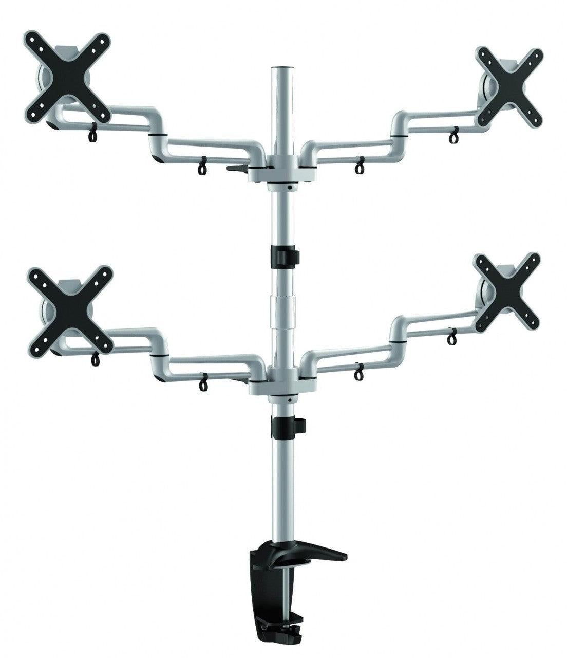 Quadruple Desk Mount Monitor Bracket/Arm: 13