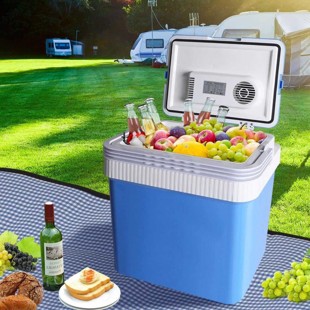 24L Cool Ice Insulated Box Cooler Cooling Heating Portabl Storage Camping Fridge Deals499
