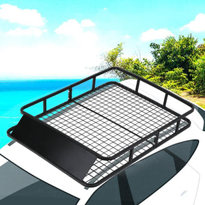 Universal Roof Rack Basket Heavy duty  Steel Luggage Carrier Cage Vehicle Cargo Deals499