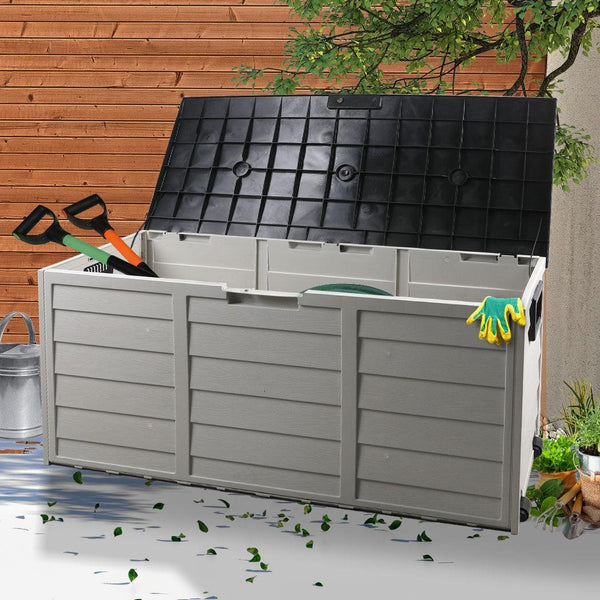 290L Outdoor Storage Box Garden Lockable Toys Tools Container Waterproof Indoor Deals499