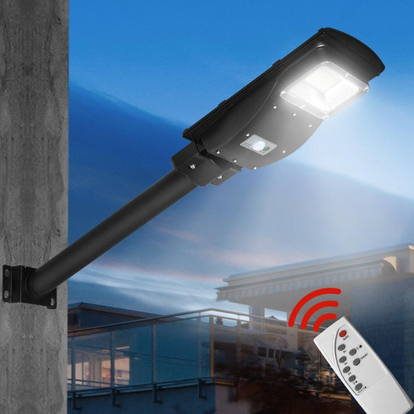 Solar Sensor LED Street Lights Flood Garden Wall Light Motion Pole Outdoor 30W Deals499