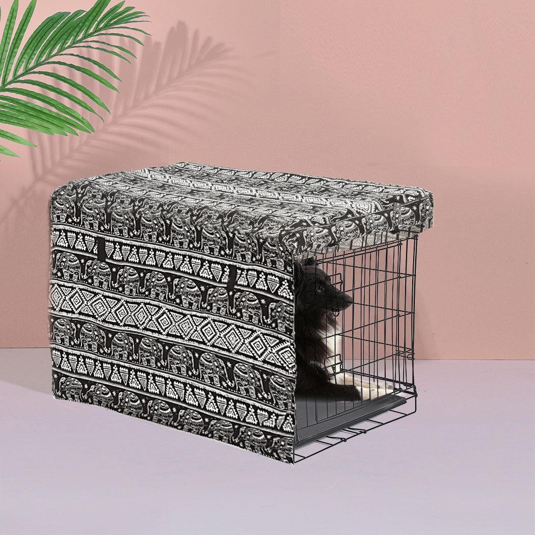 Crate Cover Pet Dog Kennel Cage Collapsible Metal Playpen Cages Covers Black 48