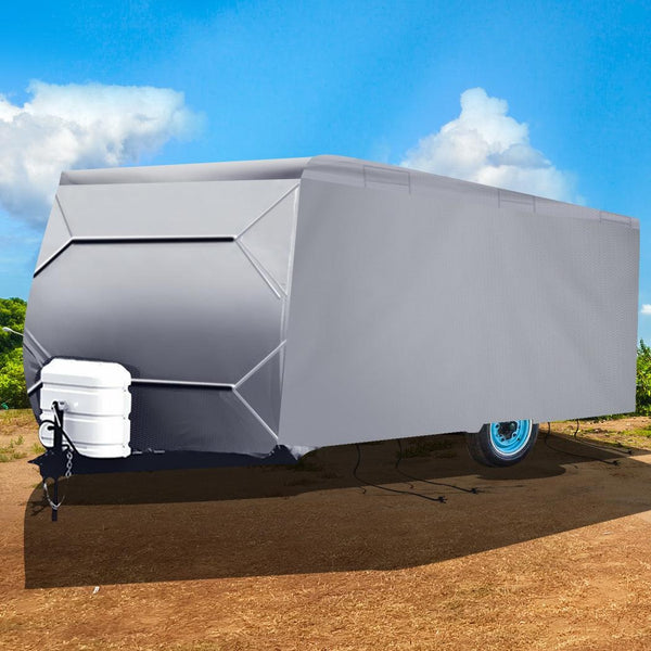 Caravan Covers Campervan 4 Layer Heavy Duty UV Waterproof Carry bag Covers S Grey Deals499