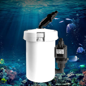Canister Filter Aquarium External Aqua Pump Fish Water Tank Sponge Pond 400L/H Deals499