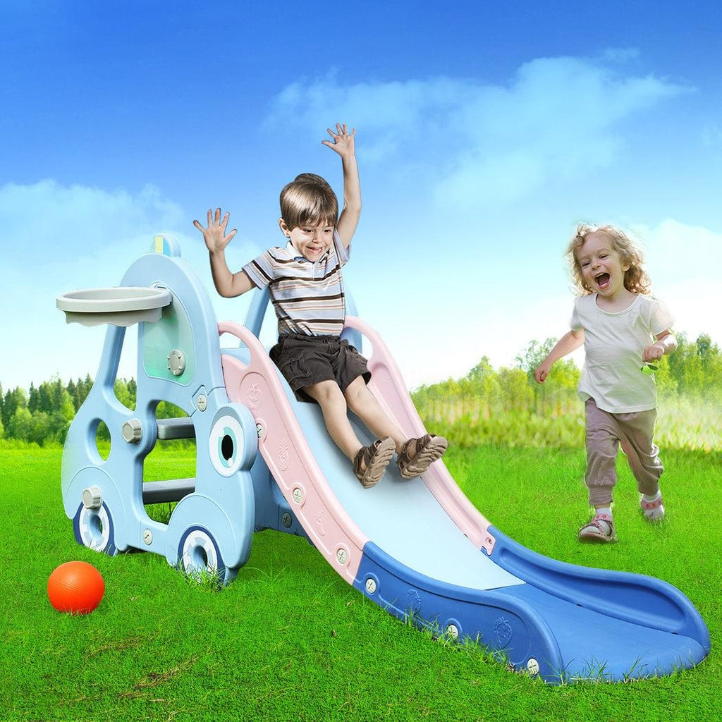 Kids Slide 135cm Long Basketball Hoop Ring Activity Center Toddlers Play Set Toy Deals499