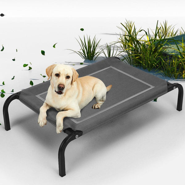 Pet Bed Dog Beds Bedding Sleeping Non-toxic Heavy Trampoline Grey L Deals499