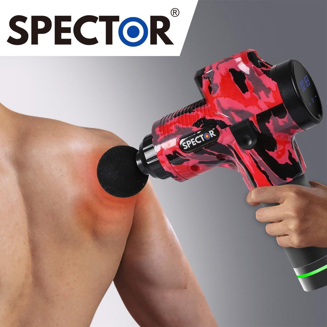 Spector Massage Gun Electric Massager Vibration Muscle Therapy 4 Head Percussion Deals499