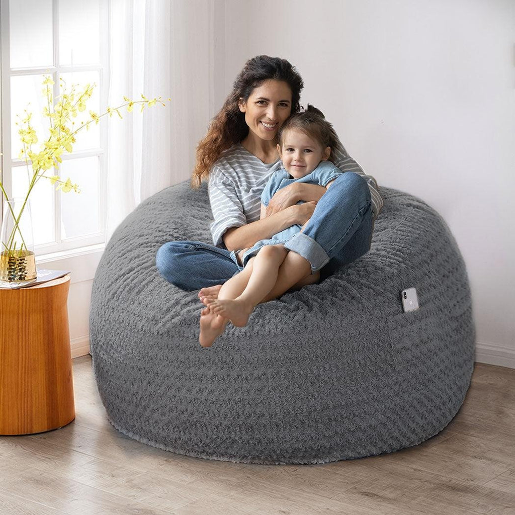 Bean Bag Refill Chairs Couch Extra Large Lounger Indoor Lazy Sofa Grey Deals499