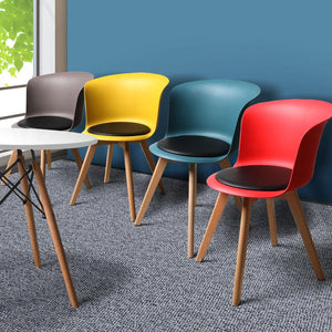 4Pcs Office Meeting Chair Set PU Leather Seats Dining Chairs Home Cafe Retro Type 3 Deals499