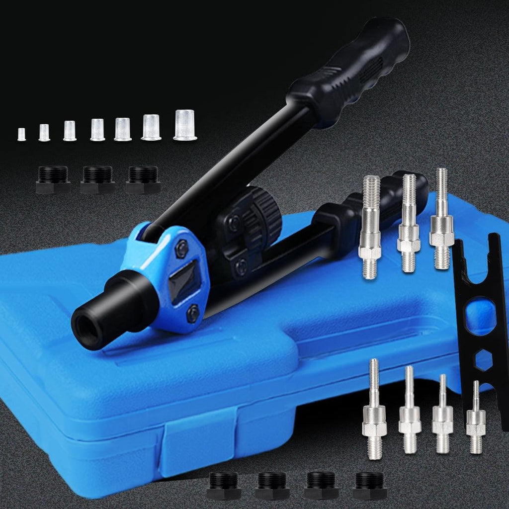 110Pcs Nut Riveter Kit Heavy Duty Mandrels Riveting Gun Tool Kit Thread M3-M12 Deals499