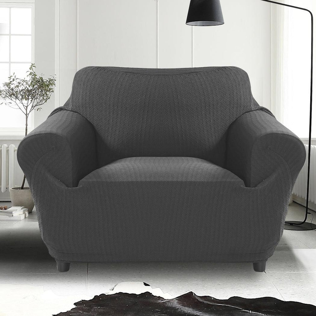 Sofa Cover Slipcover Protector Couch Covers 1-Seater Dark Grey Deals499