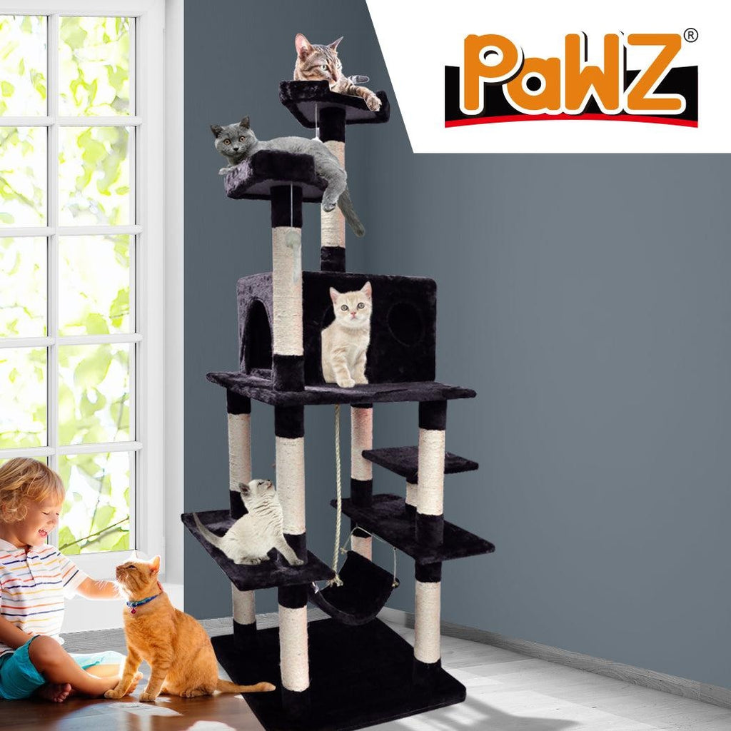 PaWz 1.83M Cat Scratching Post Tree House Condo Furniture Scratcher Dark Brown Deals499