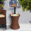 Cooler Ice Bucket Table Bar Outdoor Setting Furniture Patio Pool Storage Box Brown Deals499