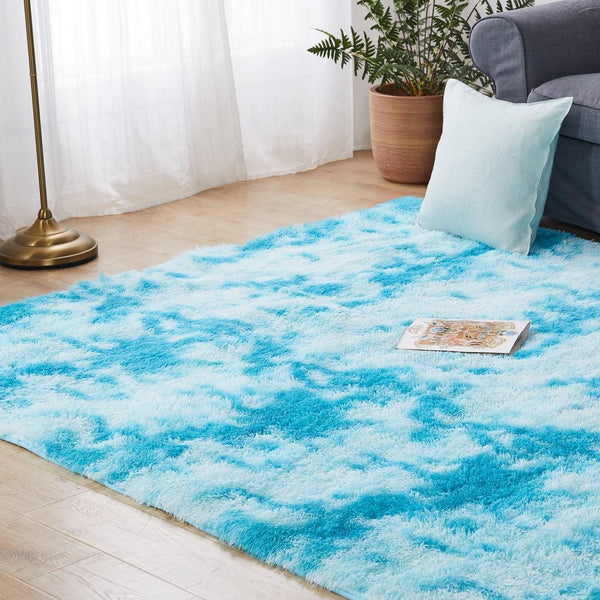 Floor Rug Shaggy Rugs Soft Large Carpet Area Tie-dyed Maldives 200x300cm Deals499