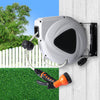 Garden Hose Reel Retractable Spray Gun Nozzle Water Wall Bracket Auto Rewind 10M Deals499