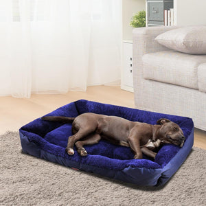 PaWz Pet Bed Mattress Dog Cat Pad Mat Cushion Soft Winter Warm Large Blue Deals499