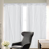 2x Blockout Curtains Panels 3 Layers with Gauze Room Darkening 140x244cm Grey Deals499