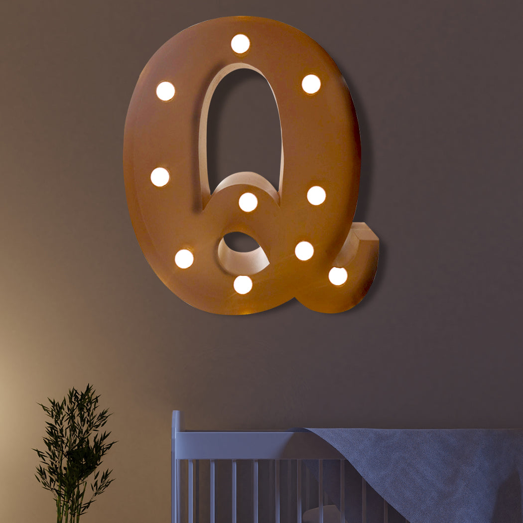 LED Metal Letter Lights Free Standing Hanging Marquee Event Party D?cor Letter Q Deals499