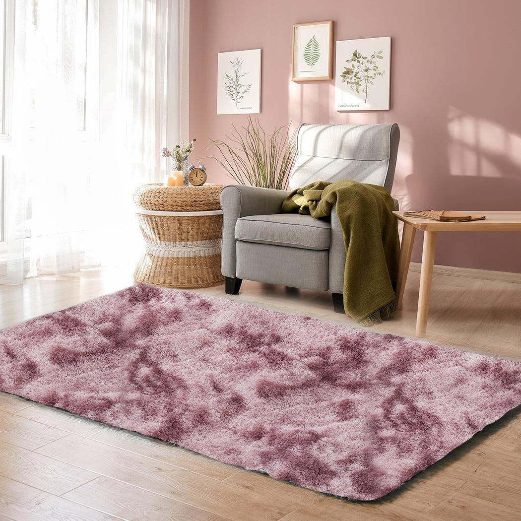 Floor Rug Shaggy Rugs Soft Large Carpet Area Tie-dyed Noon TO Dust 80x120cm Deals499