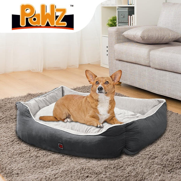 PaWz Pet Bed Mattress Dog Cat Pad Mat Puppy Cushion Soft Warm Washable L Grey Deals499