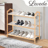 Levede Bamboo Shoe Rack Storage Wooden Organizer Shelf Stand 3 Tiers Layers 70cm Deals499
