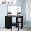 Levede Dressing Table Stool Mirror Jewellery Organiser Makeup Cabinet 5 Drawers Deals499