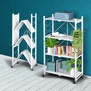 Foldable Shelf Display Storage Rack Bookshelf Bookcase Organiser Kitchen Bedroom Deals499