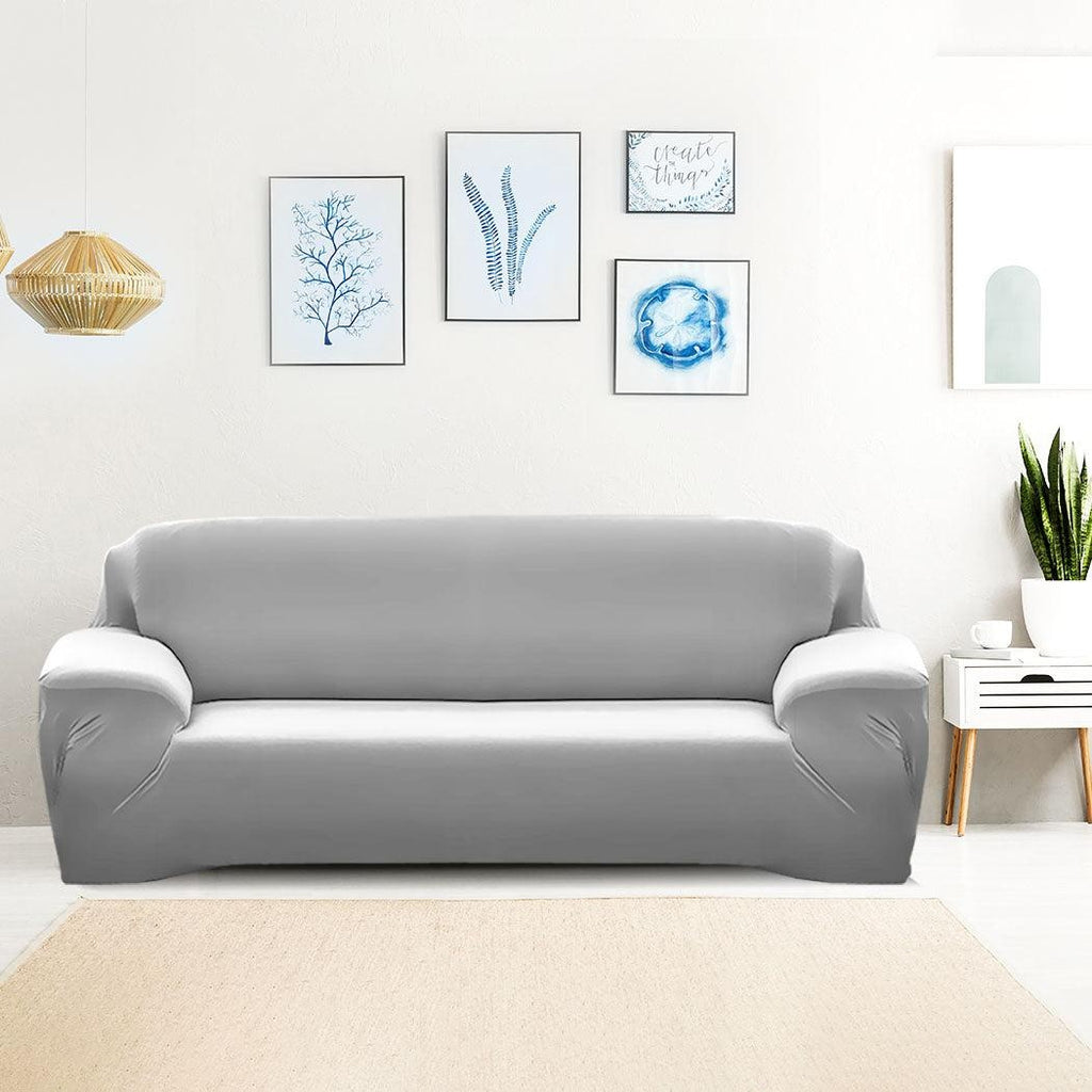 Easy Fit Stretch Couch Sofa Slipcovers Protectors Covers 3 Seater Grey Deals499