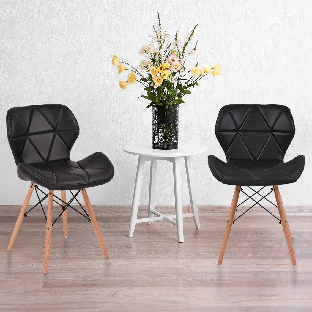 Levede 4x Retro Replica PU Leather Dining Chair Office Cafe Lounge Chairs Deals499