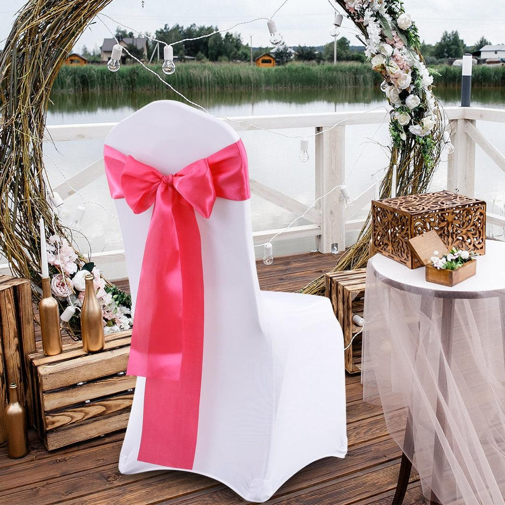 20x Satin Chair Sashes Cloth Cover Wedding Party Event Decoration Table Runner Deals499